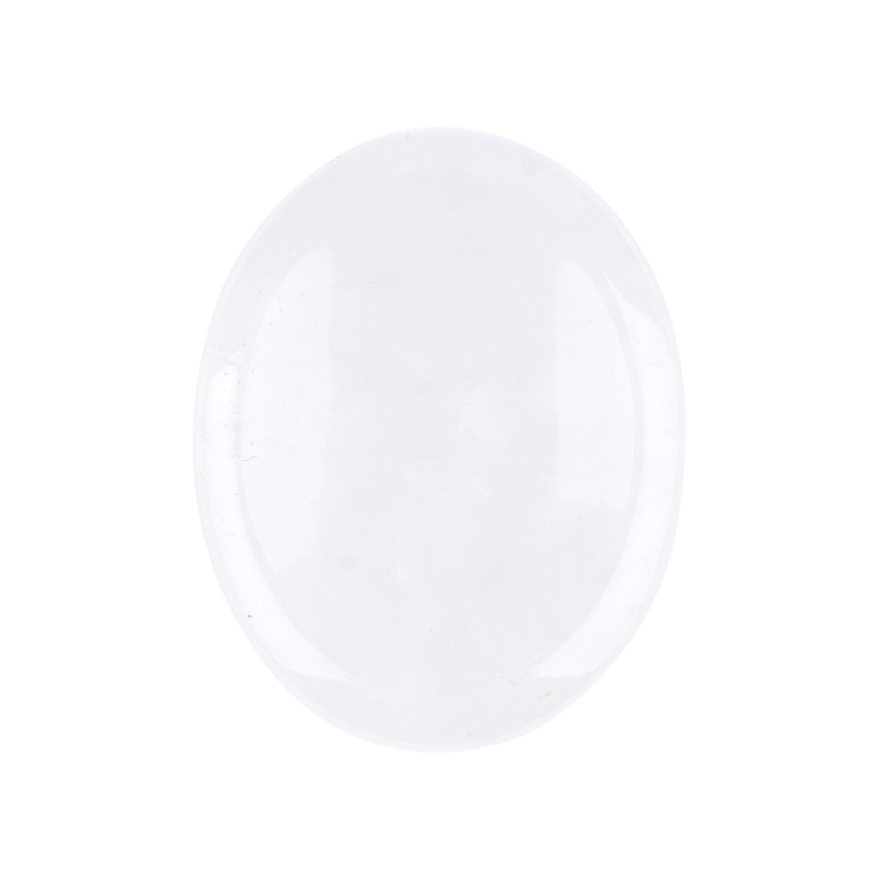 Natural Crystal Thumb Stone Oval Palm Worry Stone Gua Sha Massage Gemstone 35x45mm26022106