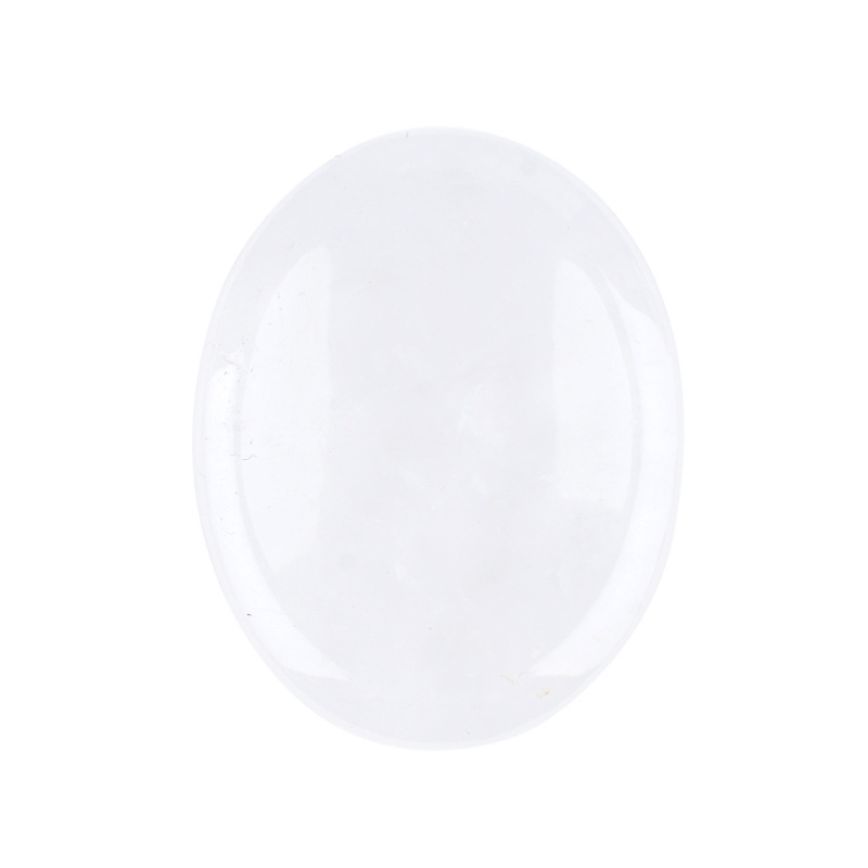 Natural Crystal Thumb Stone Oval Palm Worry Stone Gua Sha Massage Gemstone 35x45mm26022106