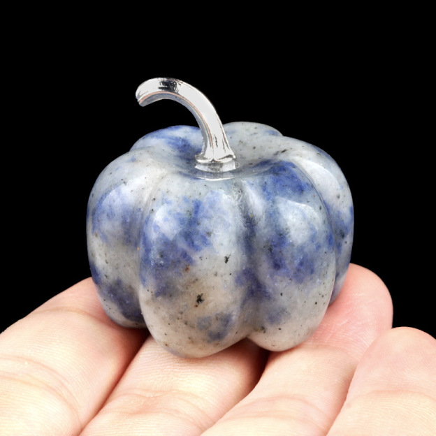 Natural Crystal Pumpkin 30mm Gemstone Carved Table Decoration