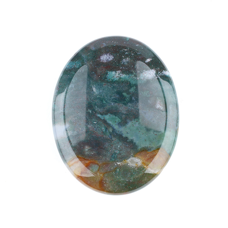 Natural Crystal Thumb Stone Oval Palm Worry Stone Gua Sha Massage Gemstone 35x45mm26022106