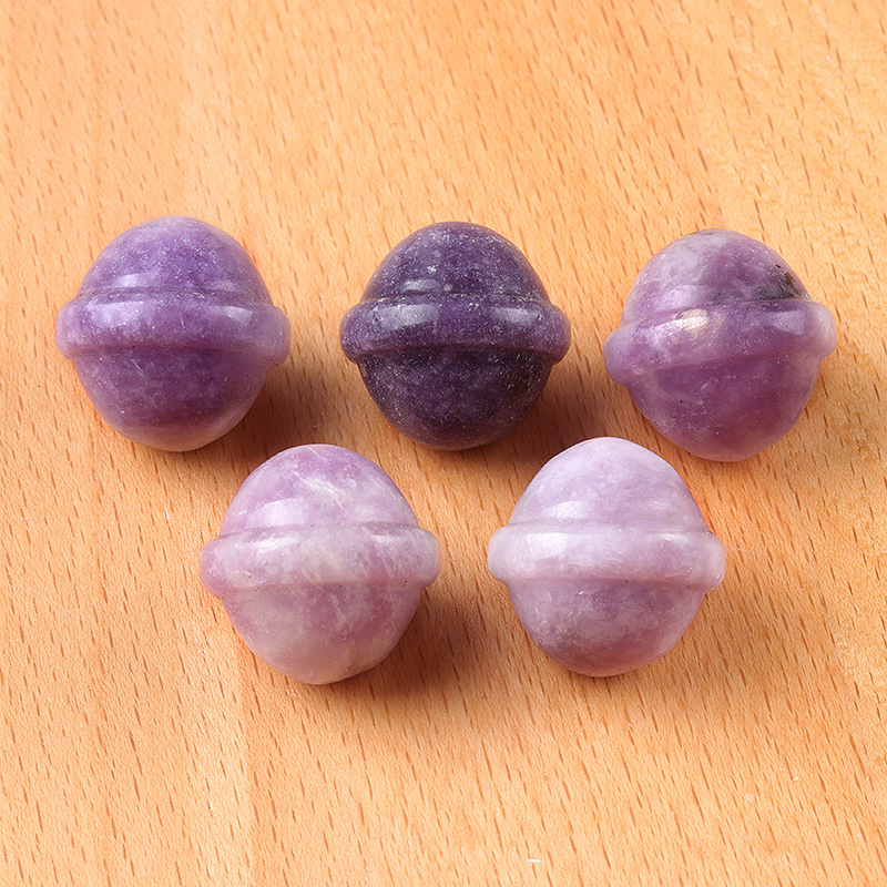 Natural Crystal Mini Planet 20mm Galaxy Carved Gemstone Decorative Ornament