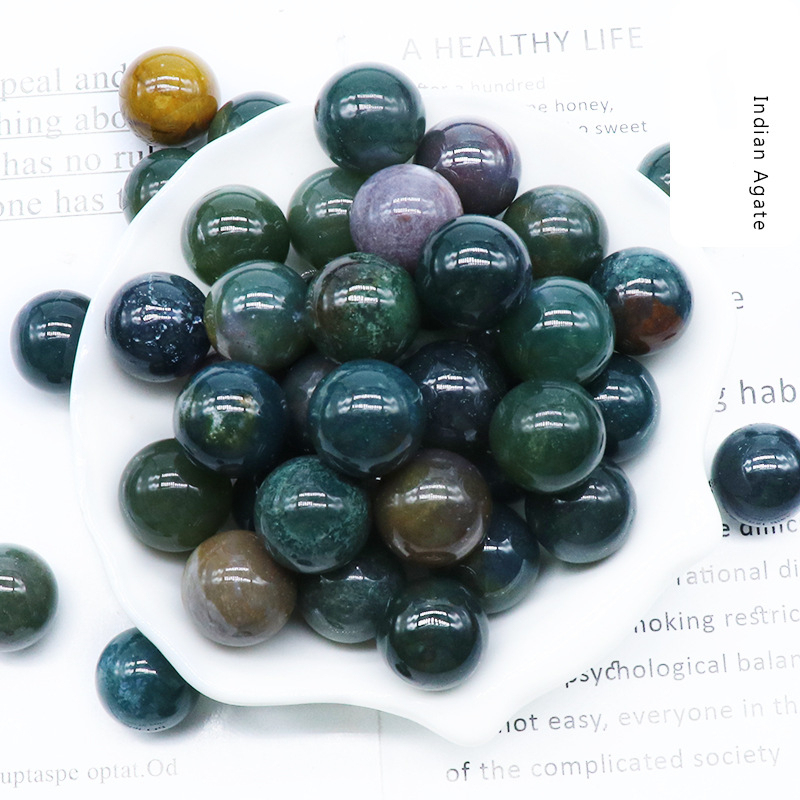 Natural Crystal Sphere Bead, 16mm No Hole Round Stone Bead for DIY Jewelry Making, Display Decor and Handmade Accessory Projects