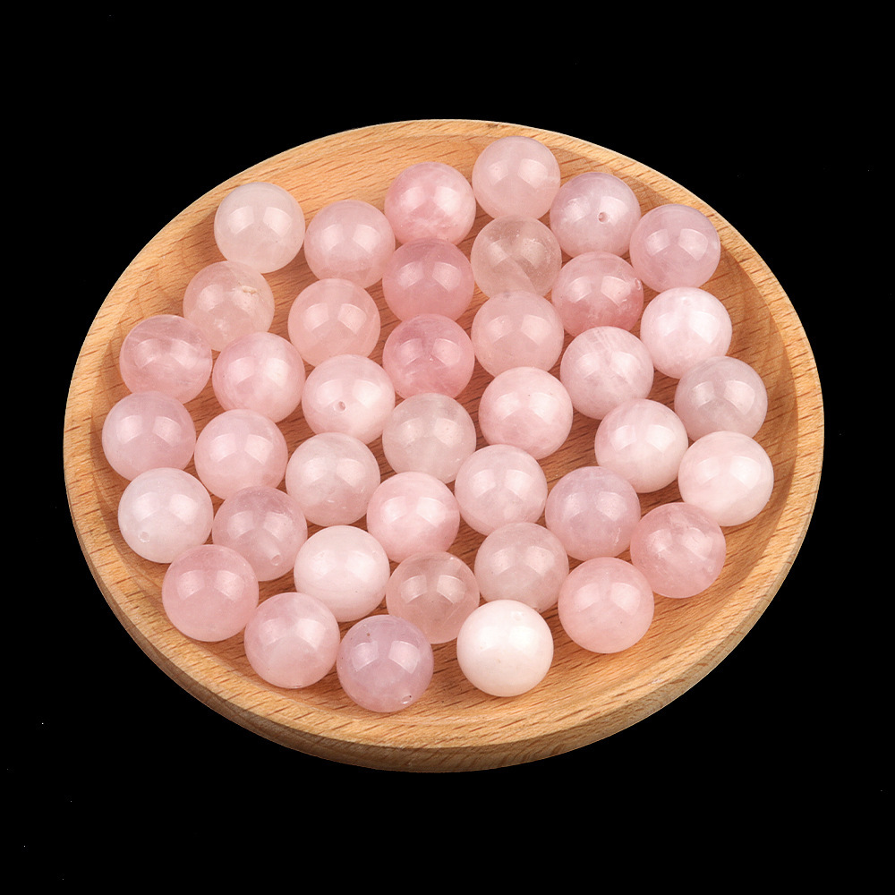 Natural Stone Half Drilled Round Beads, 12mm Crystal Agate Semi Hole Loose Beads for DIY Earrings Stud Jewelry Making and Inlay Accessories
