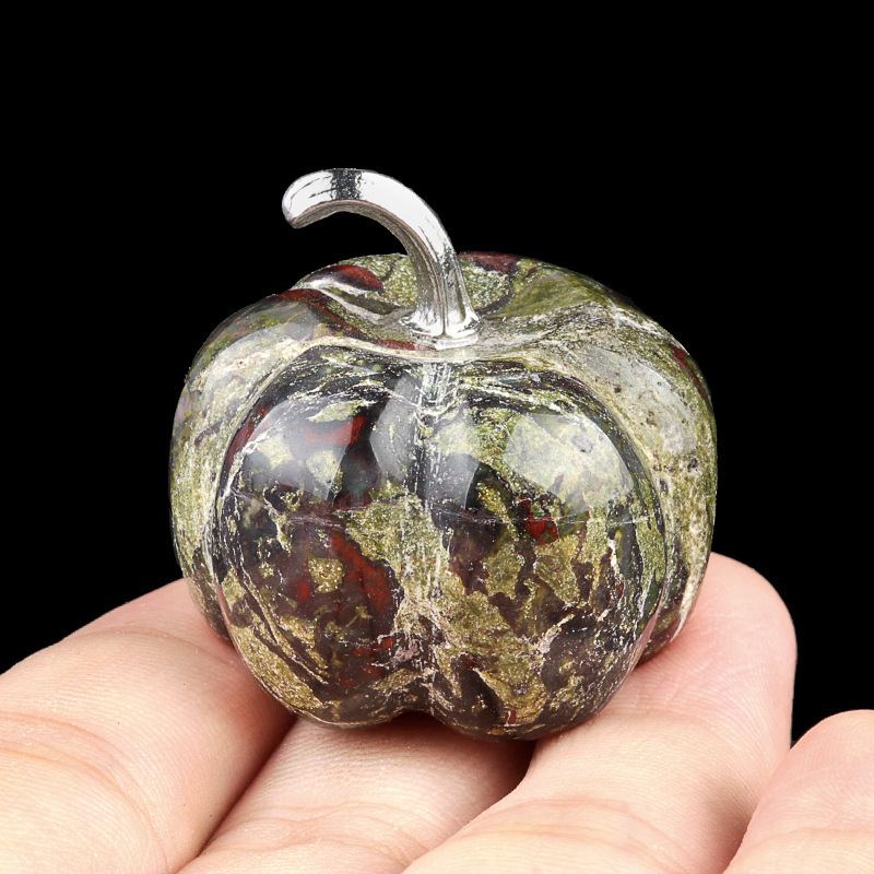 Natural Crystal Pumpkin 30mm Gemstone Carved Table Decoration