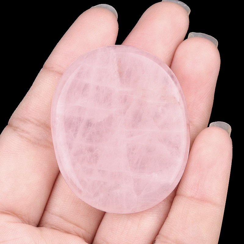 Natural Stone Oval Worry Thumb Stone Palm Relaxation Massage Pocket Stone Smooth Polished Oval Comfort Stone