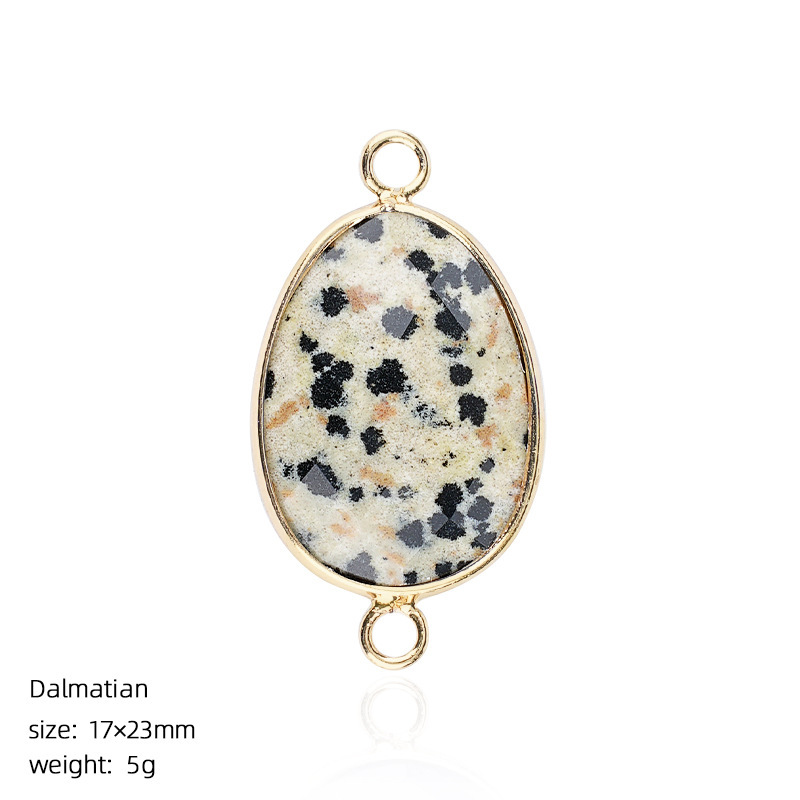 Natural Crystal Faceted Connector Charm, Gold Wrapped Double Loop Gemstone Pendant for DIY Bracelet, Necklace and Handmade Jewelry Making