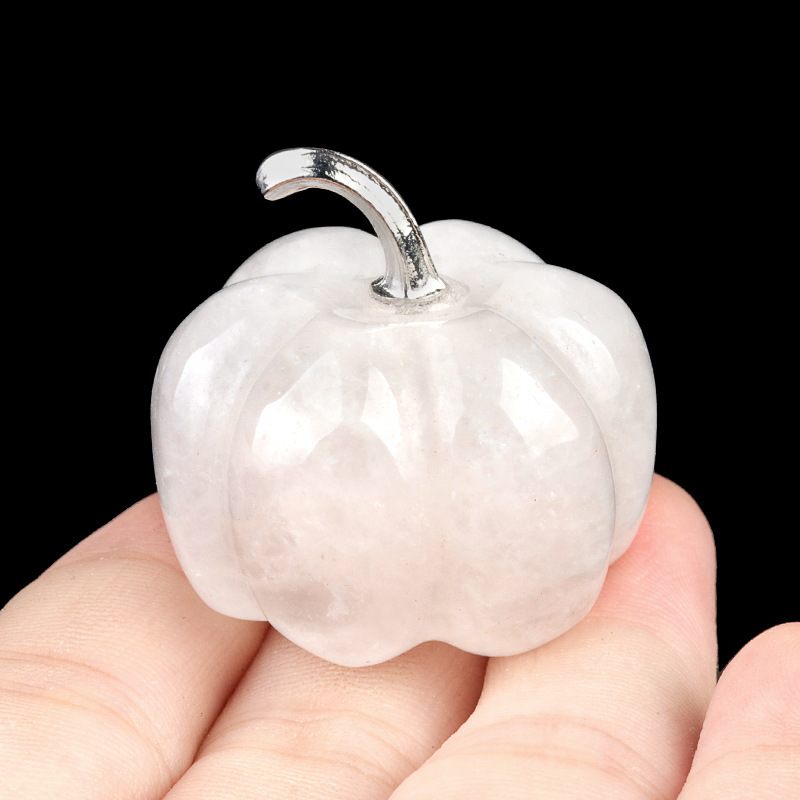 Natural Crystal Pumpkin 30mm Gemstone Carved Table Decoration