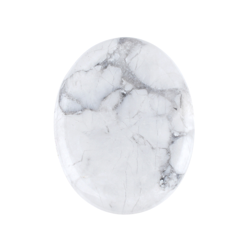 Natural Crystal Thumb Stone Oval Palm Worry Stone Gua Sha Massage Gemstone 35x45mm26022106