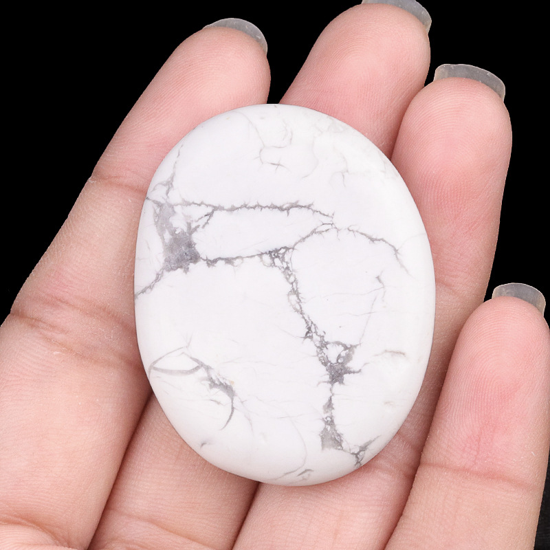 Natural Stone Oval Worry Thumb Stone Palm Relaxation Massage Pocket Stone Smooth Polished Oval Comfort Stone