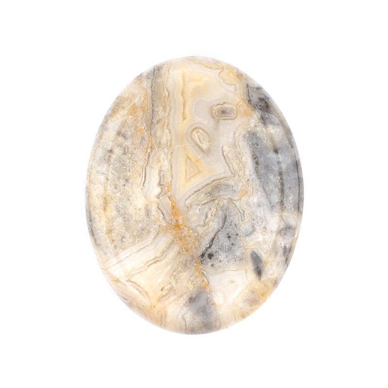 Natural Crystal Thumb Stone Oval Palm Worry Stone Gua Sha Massage Gemstone 35x45mm26022106