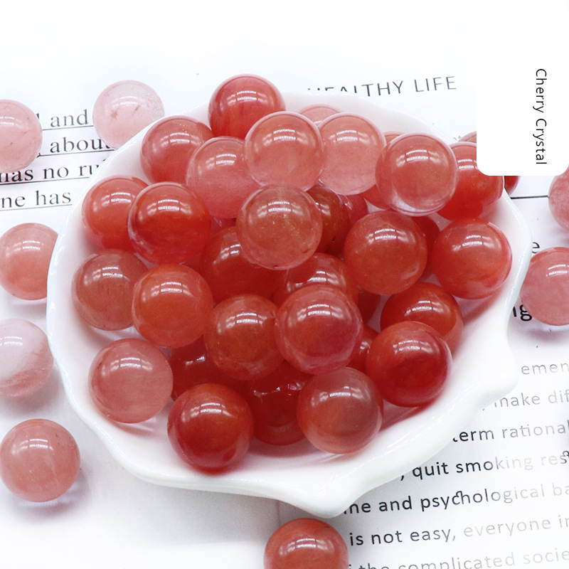 Natural Crystal Sphere Bead, 16mm No Hole Round Stone Bead for DIY Jewelry Making, Display Decor and Handmade Accessory Projects