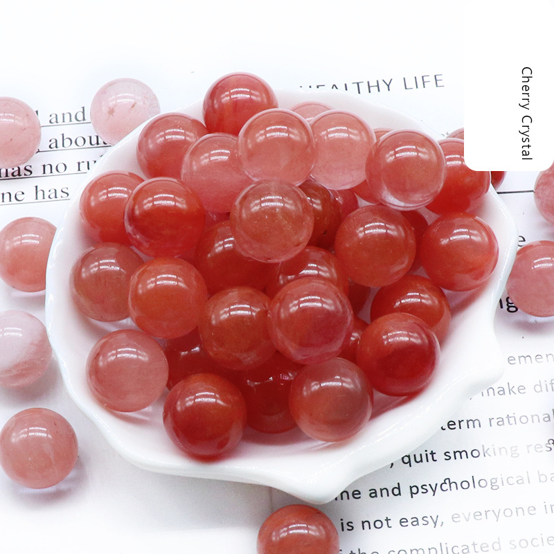 Natural Crystal Sphere Bead, 16mm No Hole Round Stone Bead for DIY Jewelry Making, Display Decor and Handmade Accessory Projects