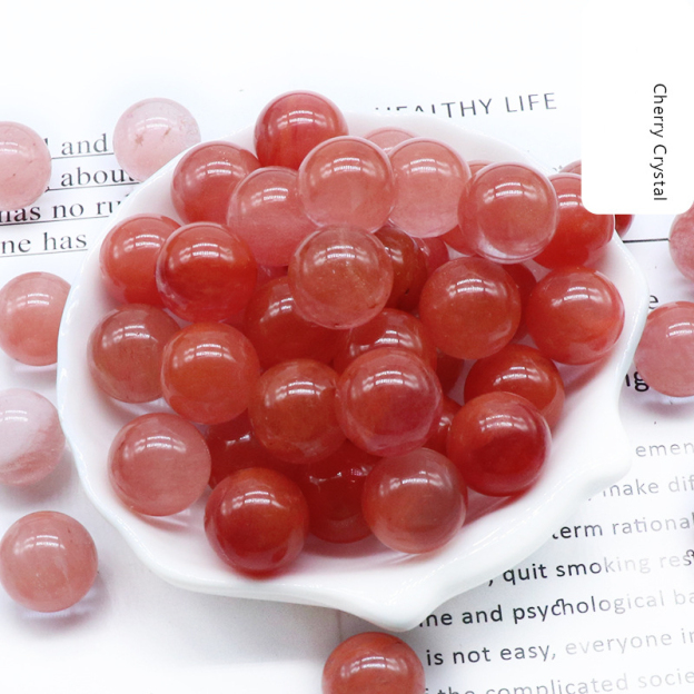 Natural Crystal Sphere Bead, 16mm No Hole Round Stone Bead for DIY Jewelry Making, Display Decor and Handmade Accessory Projects