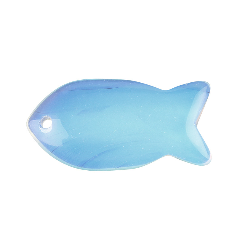 Natural Stone Fish Shape Pendant, DIY Fish-shaped Necklace, Creative Carved Stone Fish Pendant