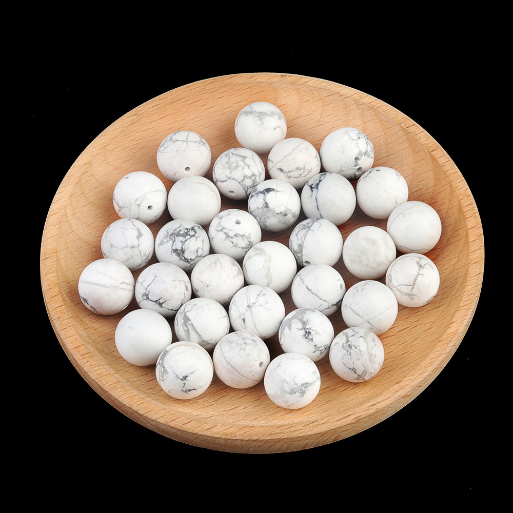 Natural Stone Half Drilled Round Beads, 12mm Crystal Agate Semi Hole Loose Beads for DIY Earrings Stud Jewelry Making and Inlay Accessories