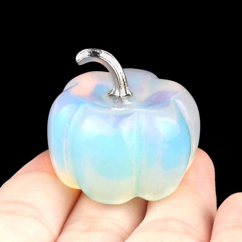 Natural Crystal Pumpkin 30mm Gemstone Carved Table Decoration