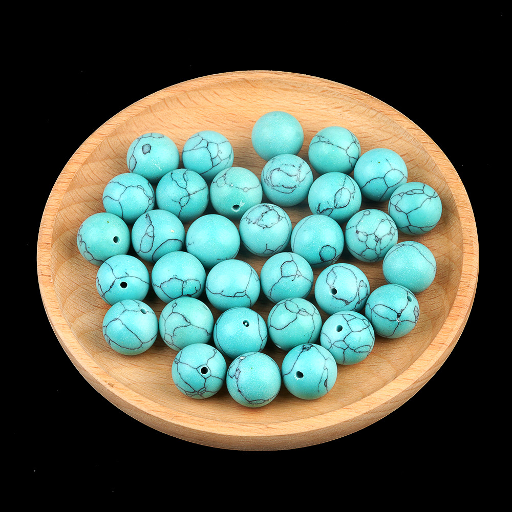 Natural Stone Half Drilled Round Beads, 12mm Crystal Agate Semi Hole Loose Beads for DIY Earrings Stud Jewelry Making and Inlay Accessories