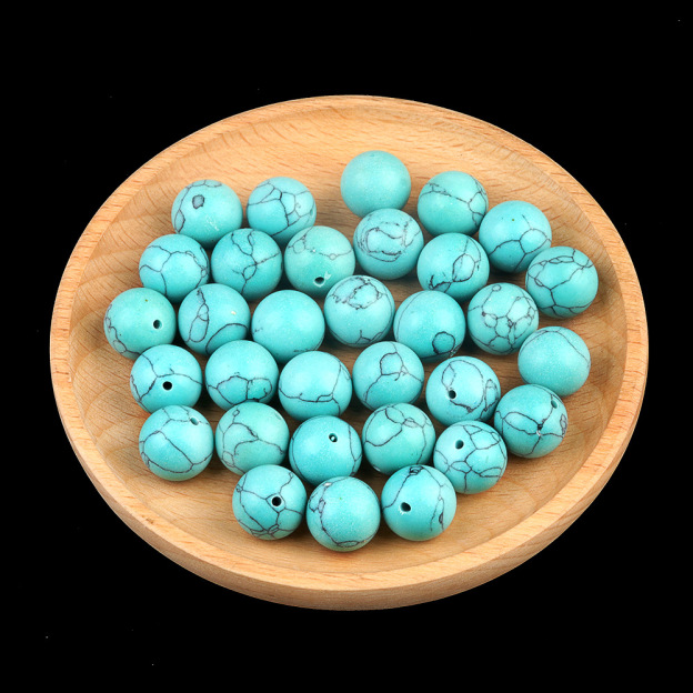 Natural Stone Half Drilled Round Beads, 12mm Crystal Agate Semi Hole Loose Beads for DIY Earrings Stud Jewelry Making and Inlay Accessories