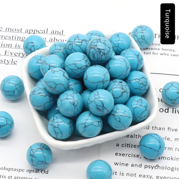Natural Crystal Sphere Bead, 16mm No Hole Round Stone Bead for DIY Jewelry Making, Display Decor and Handmade Accessory Projects