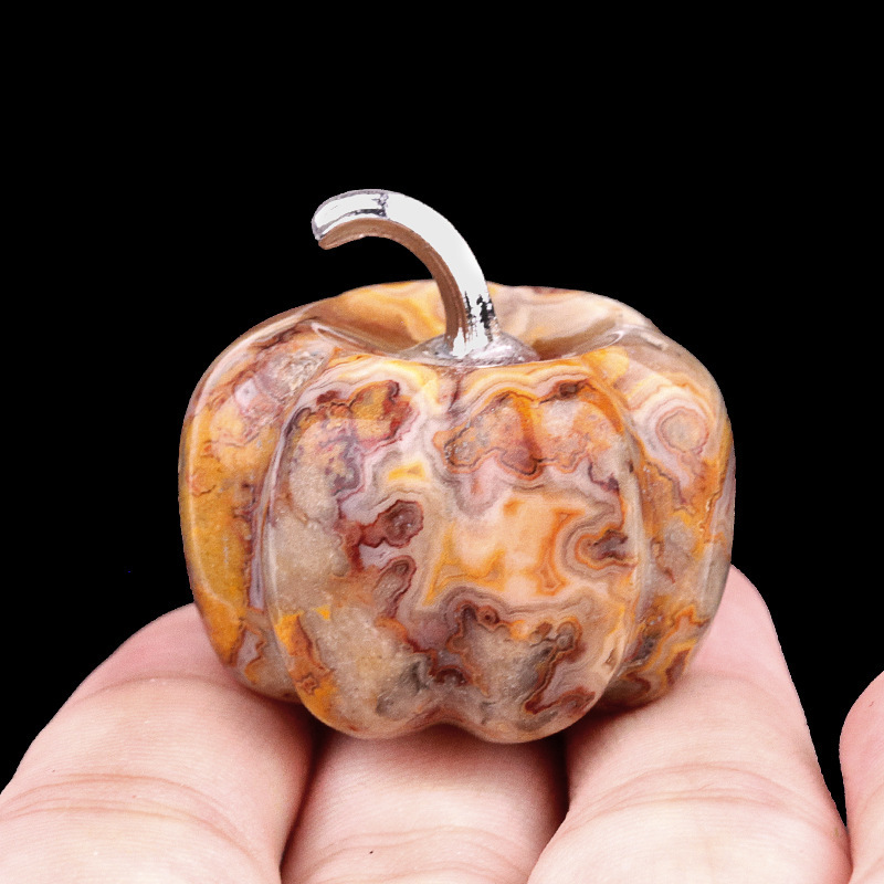 Natural Crystal Pumpkin 30mm Gemstone Carved Table Decoration