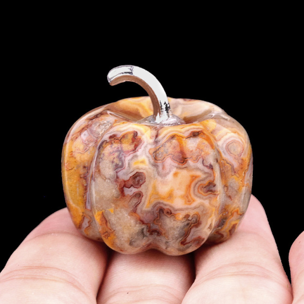 Natural Crystal Pumpkin 30mm Gemstone Carved Table Decoration