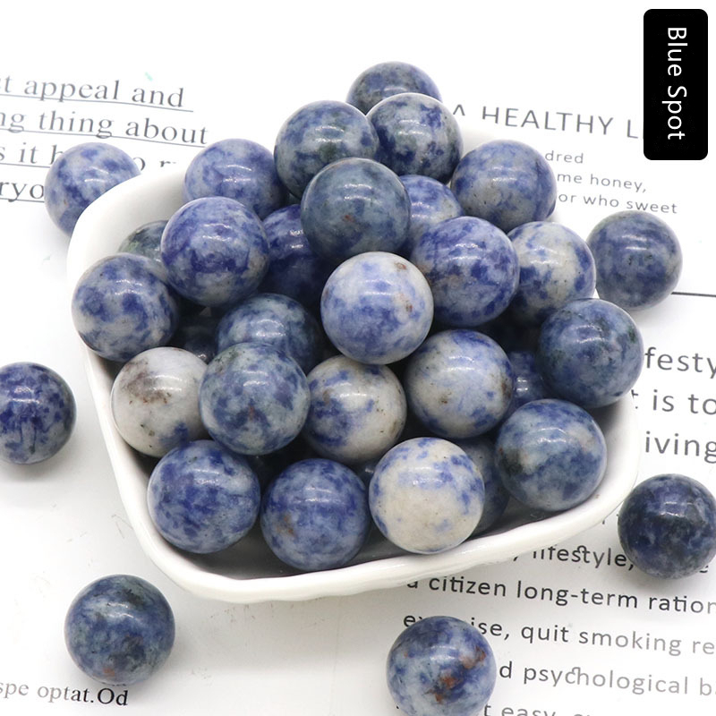 Natural Crystal Sphere Bead, 16mm No Hole Round Stone Bead for DIY Jewelry Making, Display Decor and Handmade Accessory Projects