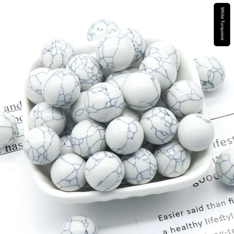 Natural Crystal Sphere Bead, 16mm No Hole Round Stone Bead for DIY Jewelry Making, Display Decor and Handmade Accessory Projects