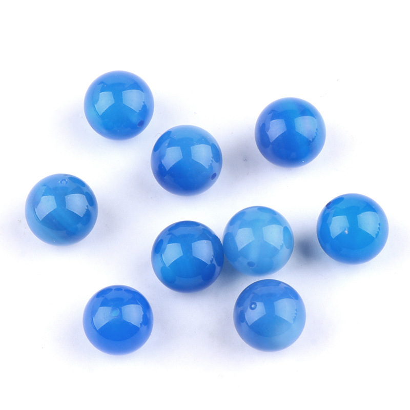 Natural Stone Half Drilled Round Beads, 12mm Crystal Agate Semi Hole Loose Beads for DIY Earrings Stud Jewelry Making and Inlay Accessories