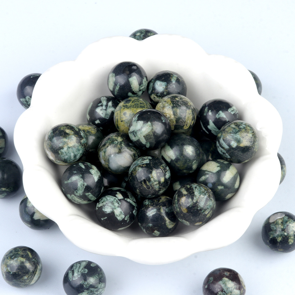 Natural Crystal Sphere Bead, 16mm No Hole Round Stone Bead for DIY Jewelry Making, Display Decor and Handmade Accessory Projects