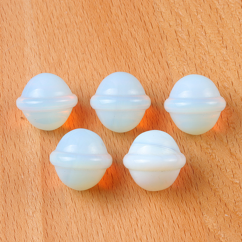 Natural Crystal Mini Planet 20mm Galaxy Carved Gemstone Decorative Ornament