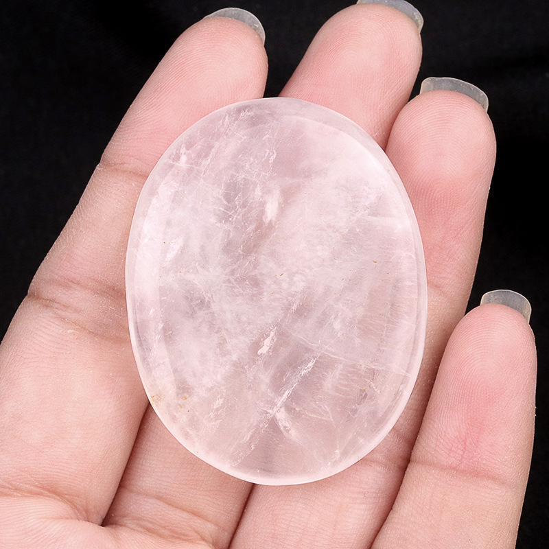 Natural Stone Oval Worry Thumb Stone Palm Relaxation Massage Pocket Stone Smooth Polished Oval Comfort Stone