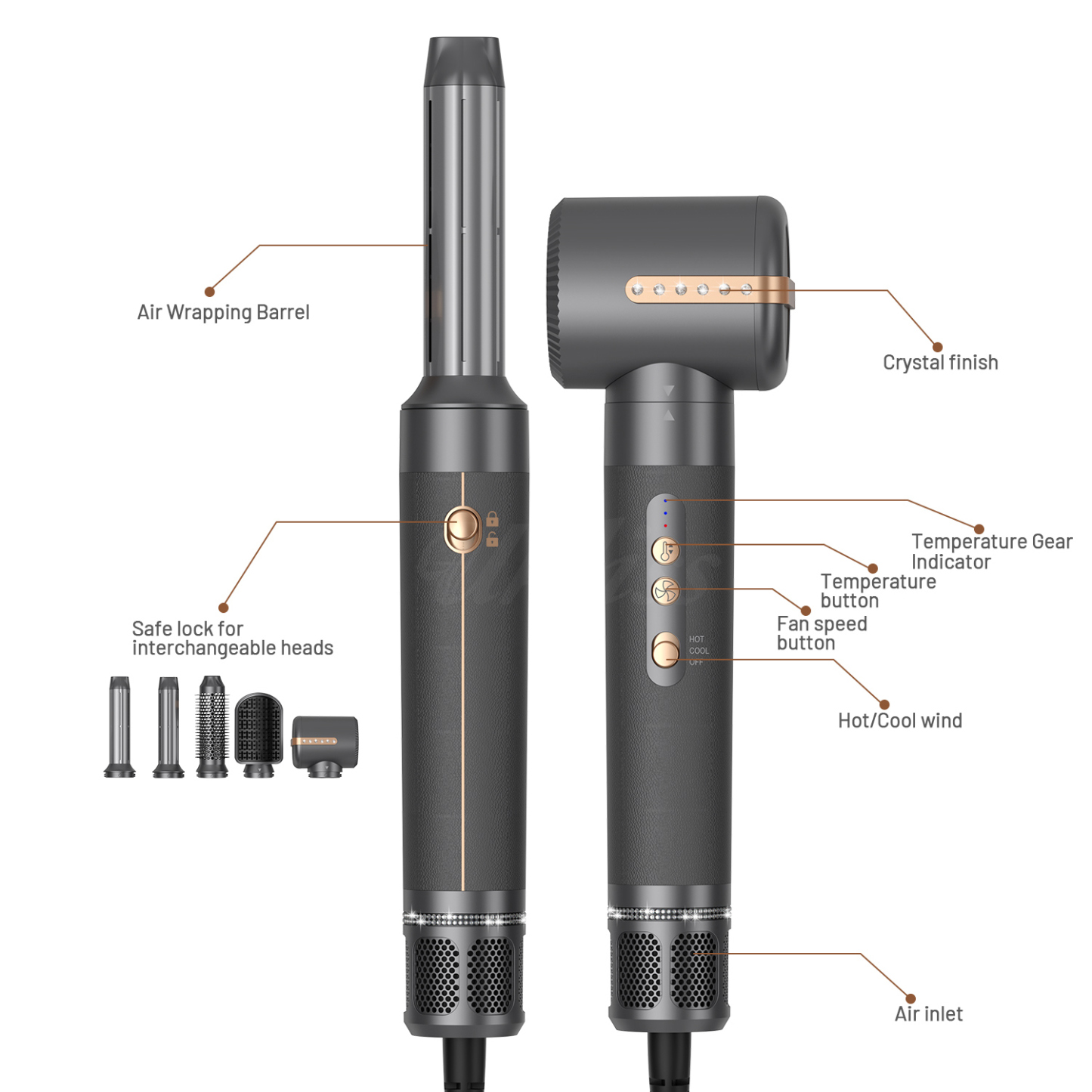 7 in1 hair dryer set