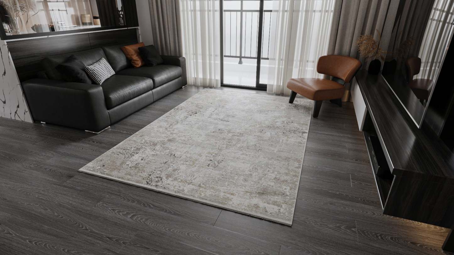 Serene Tides Neutral Abstract Rug