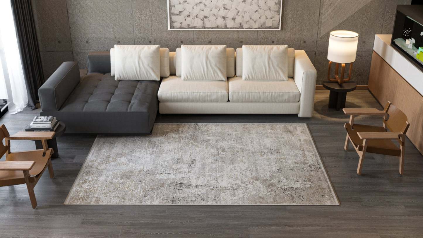 Serene Tides Neutral Abstract Rug