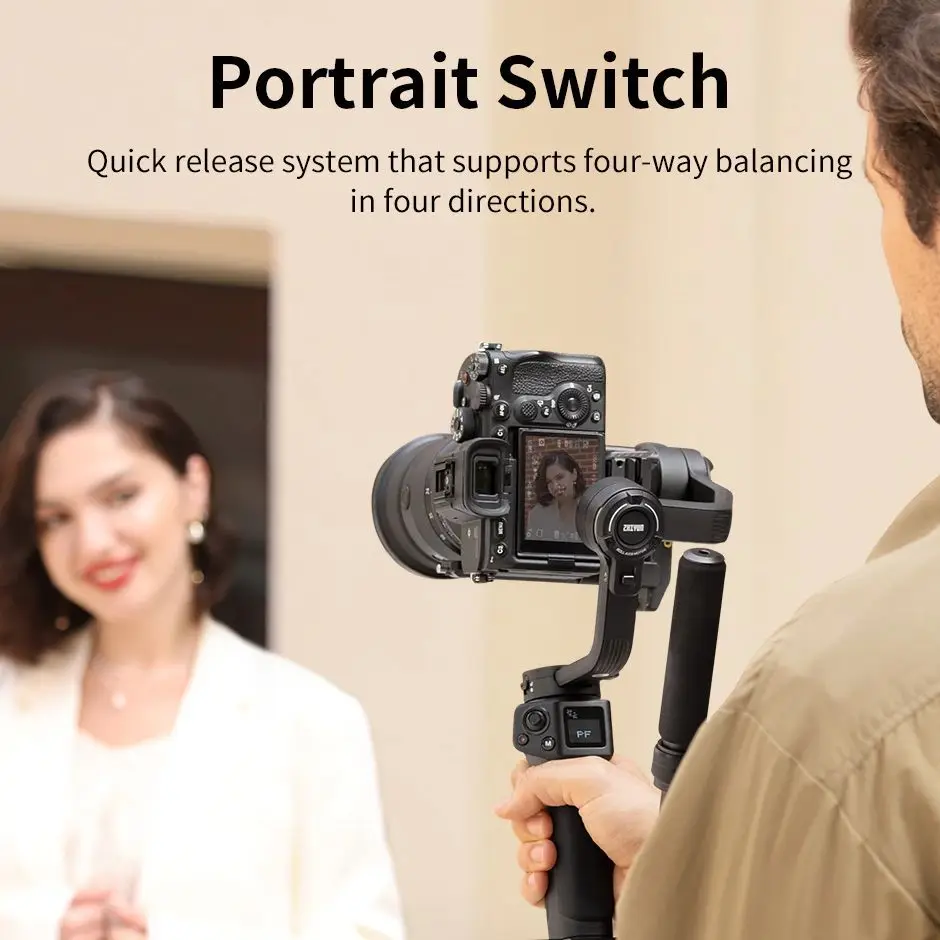 【 Do Brasil】ZHIYUN WEEBILL 3S Camera Gimbal Stabilizer - 3-Axis Anti-Shake Smart Follow for DSLR/Mirrorless Cameras Shooting