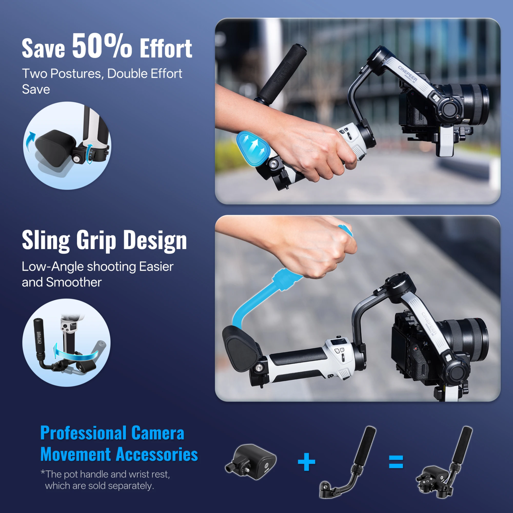 【 Do Brasil】ZHIYUN CINEPEER WEEBILL 3E  Camera Stabilizer - Smart Follow for DSLR Mirrorless Camera Vlog YouTube Shooting