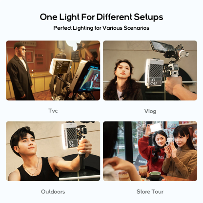 【Do Brasil】ZHIYUN CINEPEER CM25 25W Luz LED portátil de bolso para vídeo Luz bicolor para foto Luz de preenchimento Iluminação para fotografia