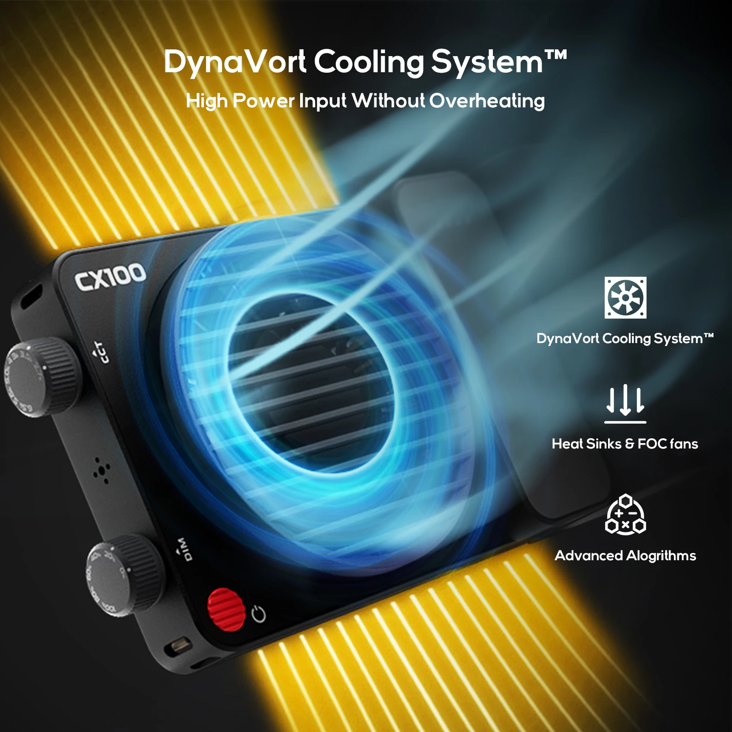 【Do Brasil】ZHIYUN CINEPEER CX100 100W Luz de vídeo de bolso portátil LED COB Luz de preenchimento para fotos Iluminação fotográfica