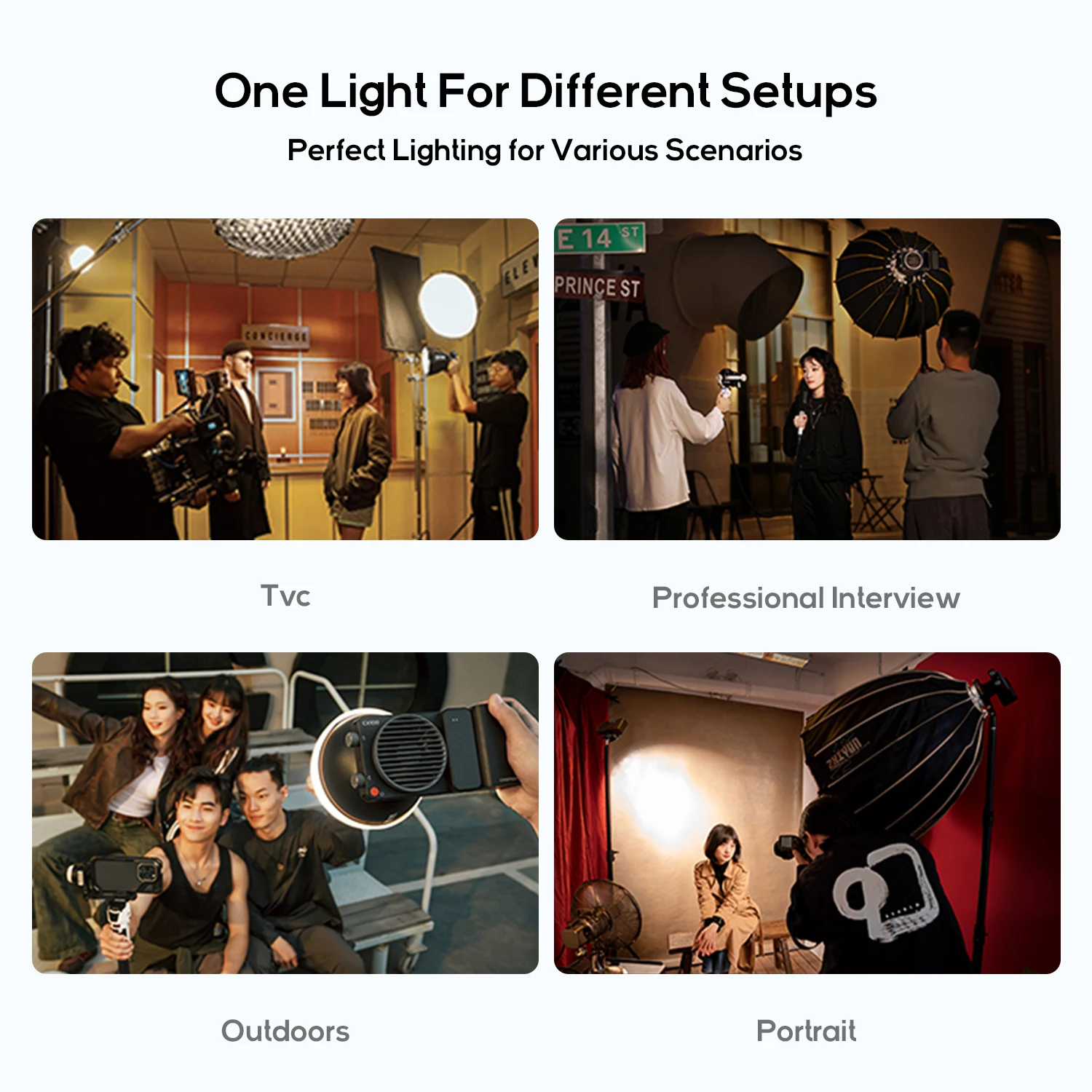 【Do Brasil】ZHIYUN CINEPEER CX100 100W Luz de vídeo de bolso portátil LED COB Luz de preenchimento para fotos Iluminação fotográfica