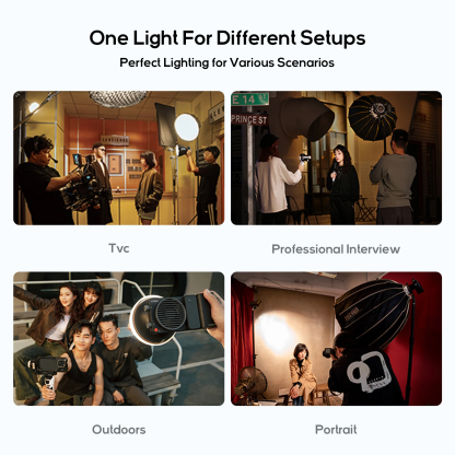 【Do Brasil】ZHIYUN CINEPEER CX100 100W Luz de vídeo de bolso portátil LED COB Luz de preenchimento para fotos Iluminação fotográfica