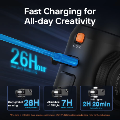 ZHIYUN SMOOTH 5S AI Rastreamento Estabilizador portátil 3 eixos Smartphone Gimbal Cardan Cardan ao ar livre Vlog Vídeo ao vivo