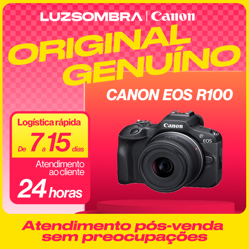 Canon EOS R100 câmera e lentes kit