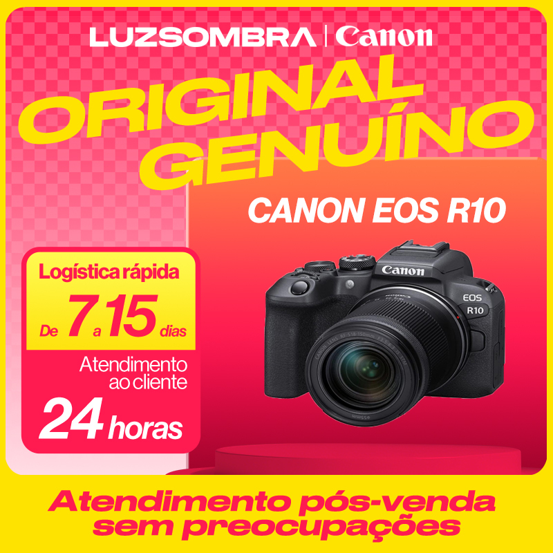 Canon EOS R10 câmera e lentes kit