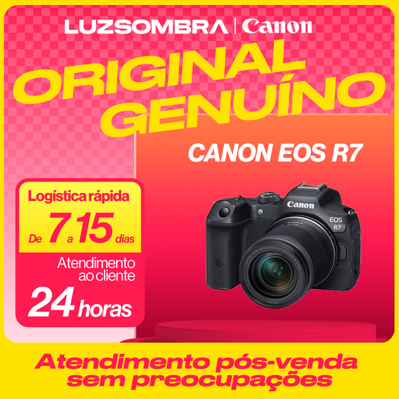 Canon EOS R7  câmera e lentes kit
