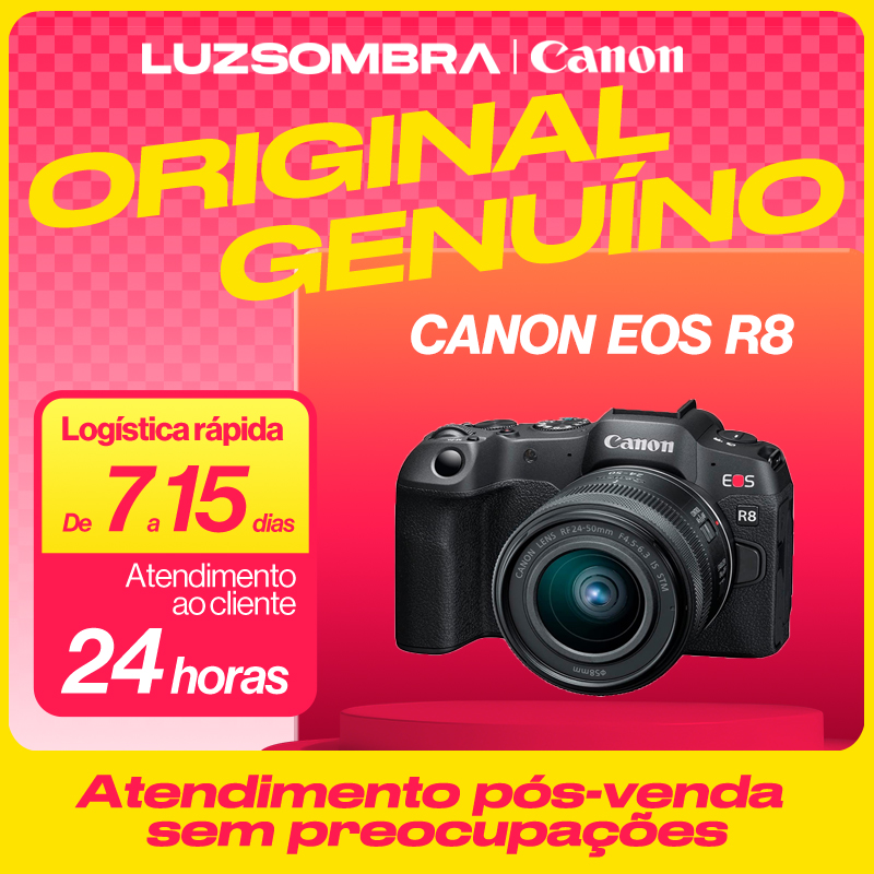 Canon EOS R8  câmera e lentes kit