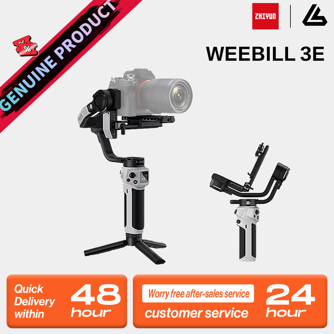 【 Do Brasil】ZHIYUN CINEPEER WEEBILL 3E  Camera Stabilizer - Smart Follow for DSLR Mirrorless Camera Vlog YouTube Shooting