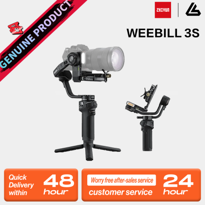 【 Do Brasil】ZHIYUN WEEBILL 3S Camera Gimbal Stabilizer - 3-Axis Anti-Shake Smart Follow for DSLR/Mirrorless Cameras Shooting
