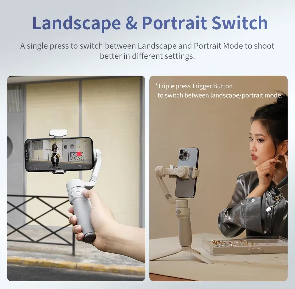 Zhiyun Smooth Q4 Smartphone Gimbal - Smart Follow Anti-Shake for iPhone Android Vlog TikTok YouTube Video Shootin