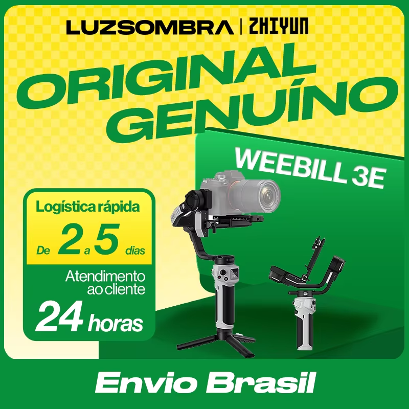 【 Do Brasil】ZHIYUN CINEPEER WEEBILL 3E Estabilizador de câmera - Follow inteligente para câmera DSLR sem espelho Vlog YouTube Shooting