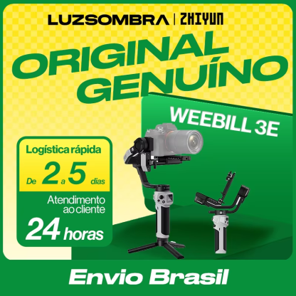 【 Do Brasil】ZHIYUN CINEPEER WEEBILL 3E Estabilizador de câmera - Follow inteligente para câmera DSLR sem espelho Vlog YouTube Shooting